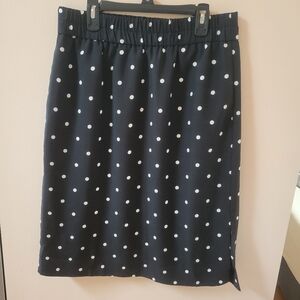 J.Crew Factory Black And White Polka Dot Skirt